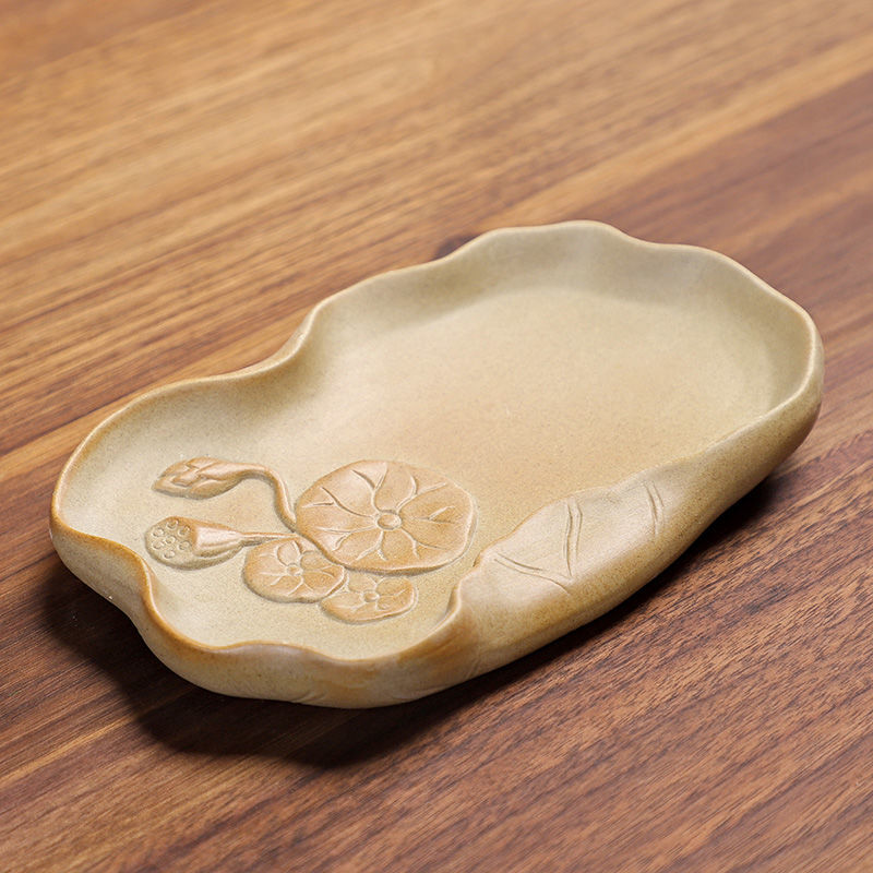 Drip Tray Saucer - نباتات مائية من الخشب البرازيلي، صينية