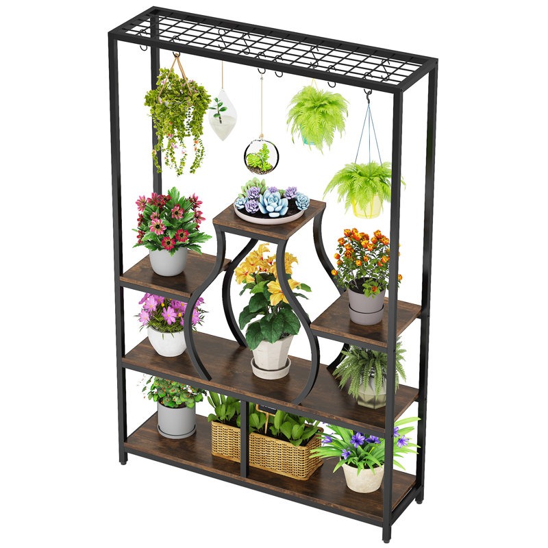 Bonsai Garden Display - رف معلق للزهور لتزيين الحدائق المنزلية