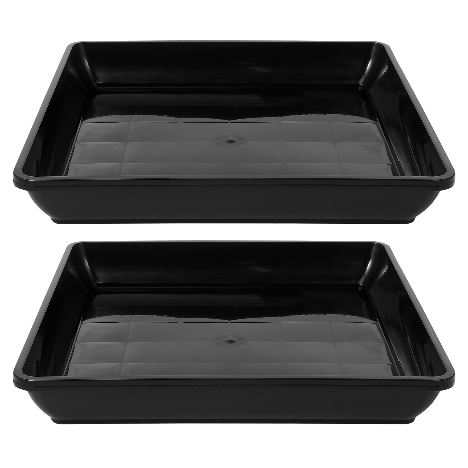 Drip Tray Saucer - قطعتان من صحون أصيص الزهور البلاستيكية،
