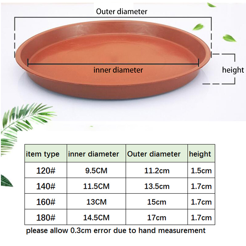 Drip Tray Saucer - 10 قطعة أصيص زهور بلاستيكي صينية
