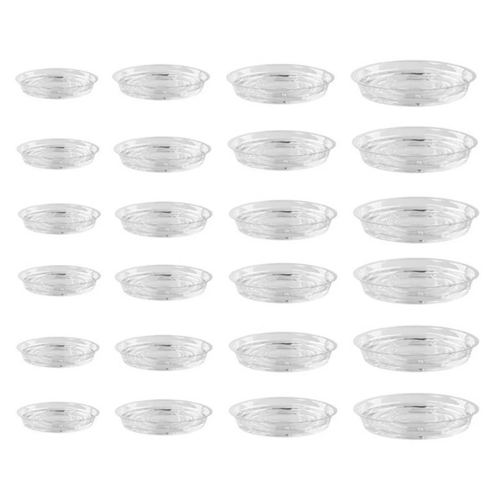 Drip Tray Saucer - 10/24 قطعة الصحن النباتات البلاستيكية 6/8/10/12