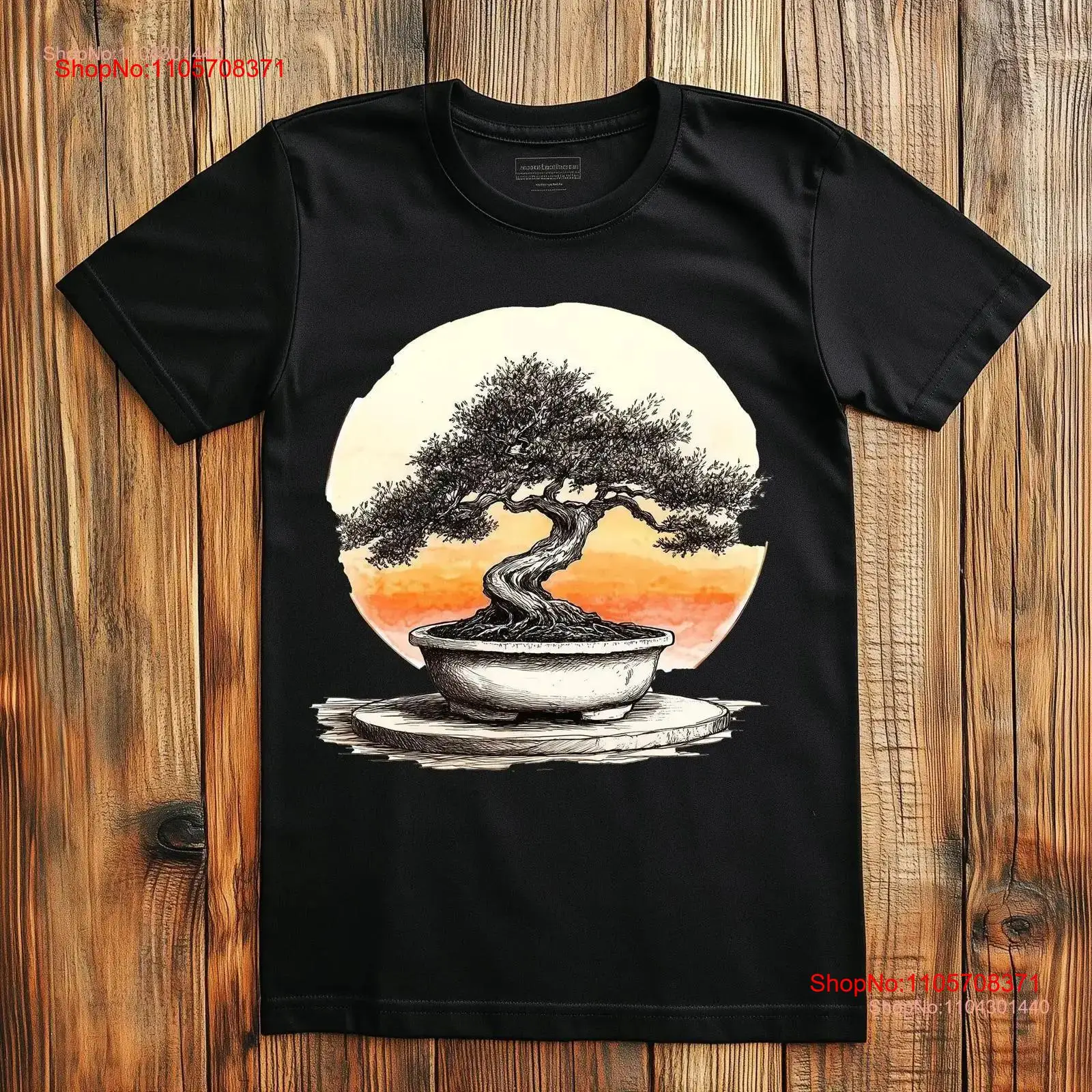 Bonsai Garden Art - تي شيرت بتصميم شجرة بونساي يابانية،