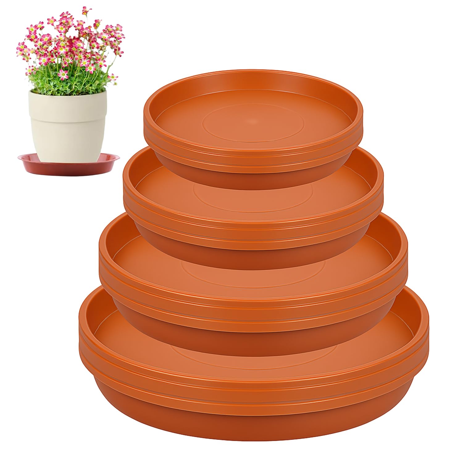 12 عبوة من أواني النباتات - 4  - مراجعة Drip Tray Saucer وسعره