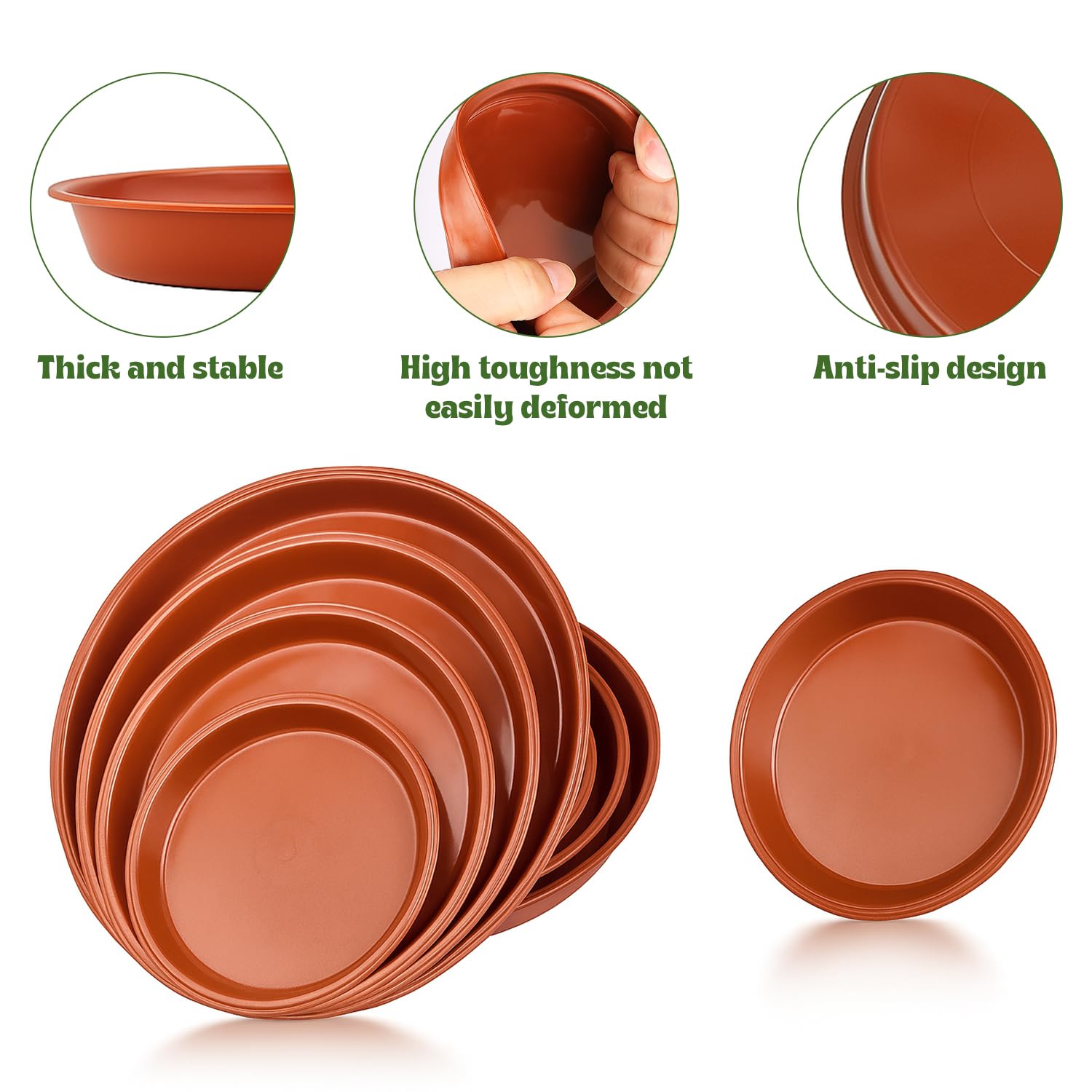 12 عبوة من أواني النباتات - 4  - مراجعة Drip Tray Saucer وسعره