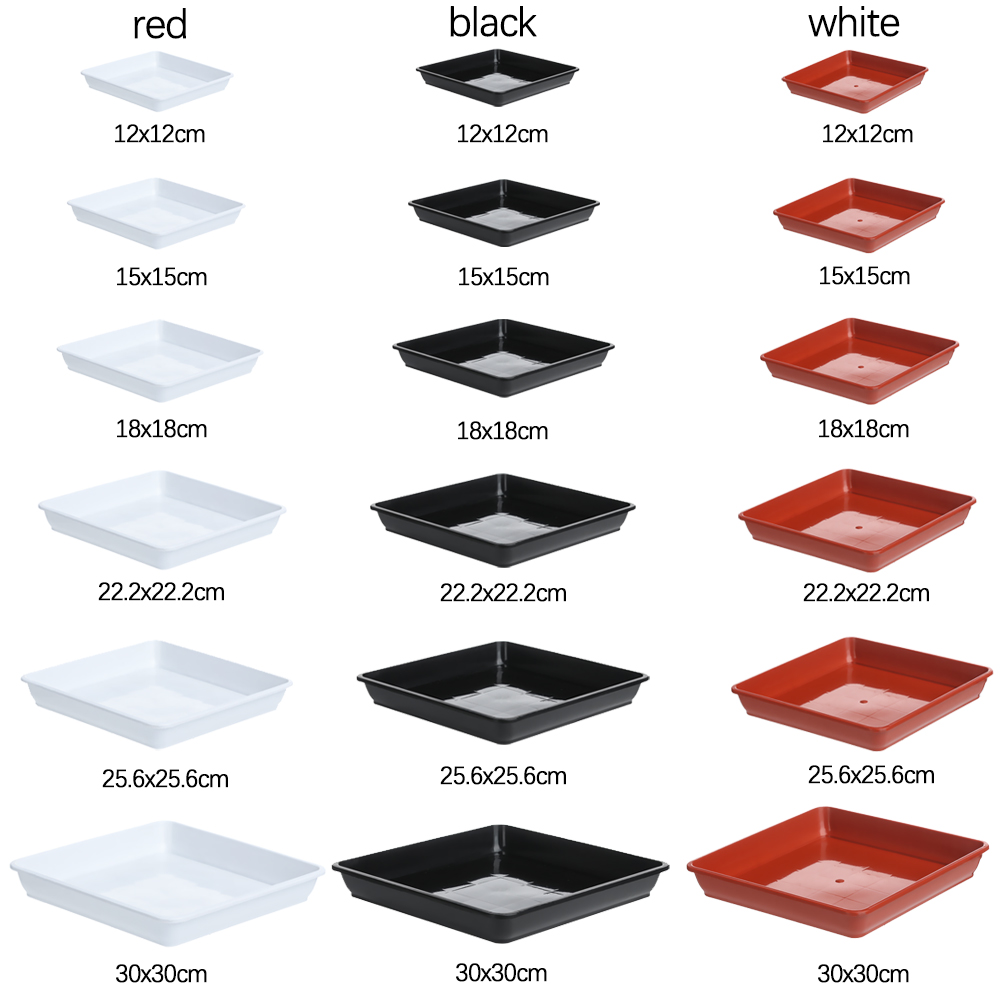 1 قطعة أصيص زهور بلاستيكي مربع - مراجعة Drip Tray Saucer وسعره